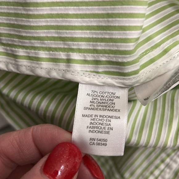 Jones New York Signature minty Green Striped Jacket size XL - Picture 6 of 8